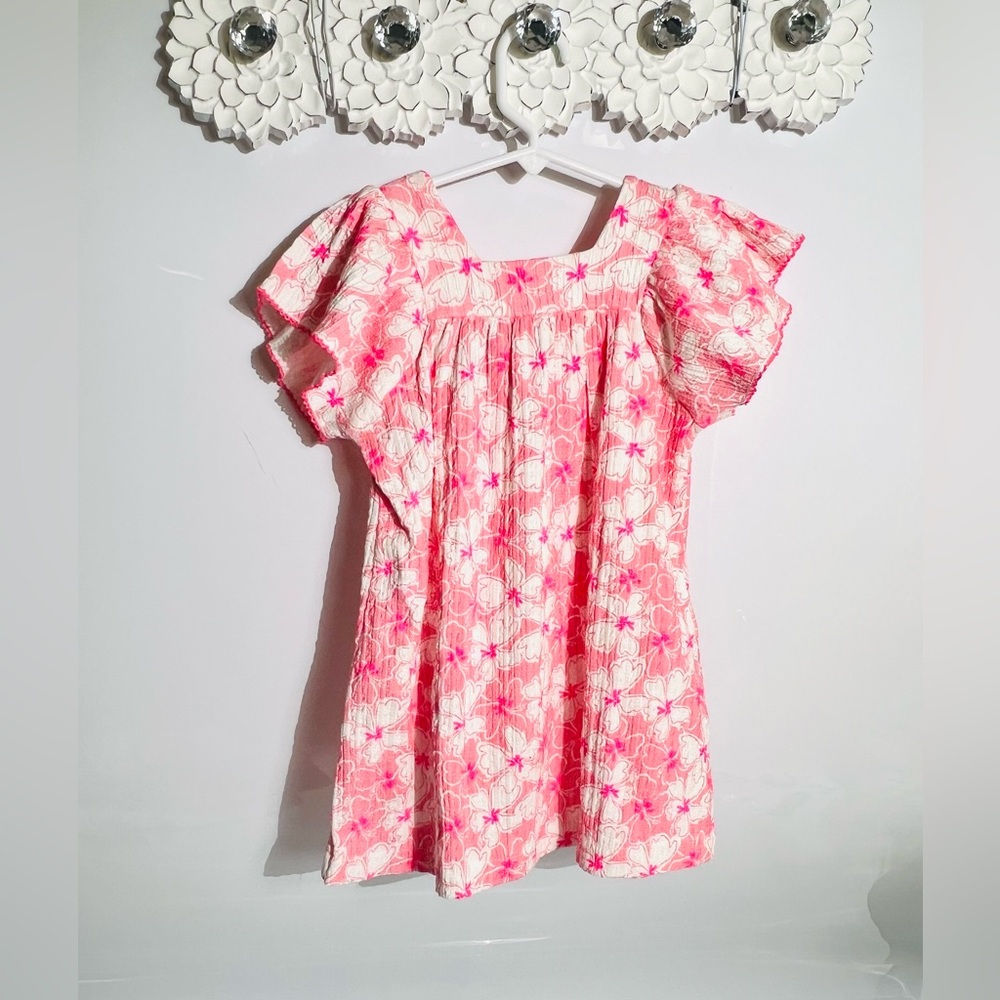 Zara Shiffly Floral Pink Dress Size 3  NWOT